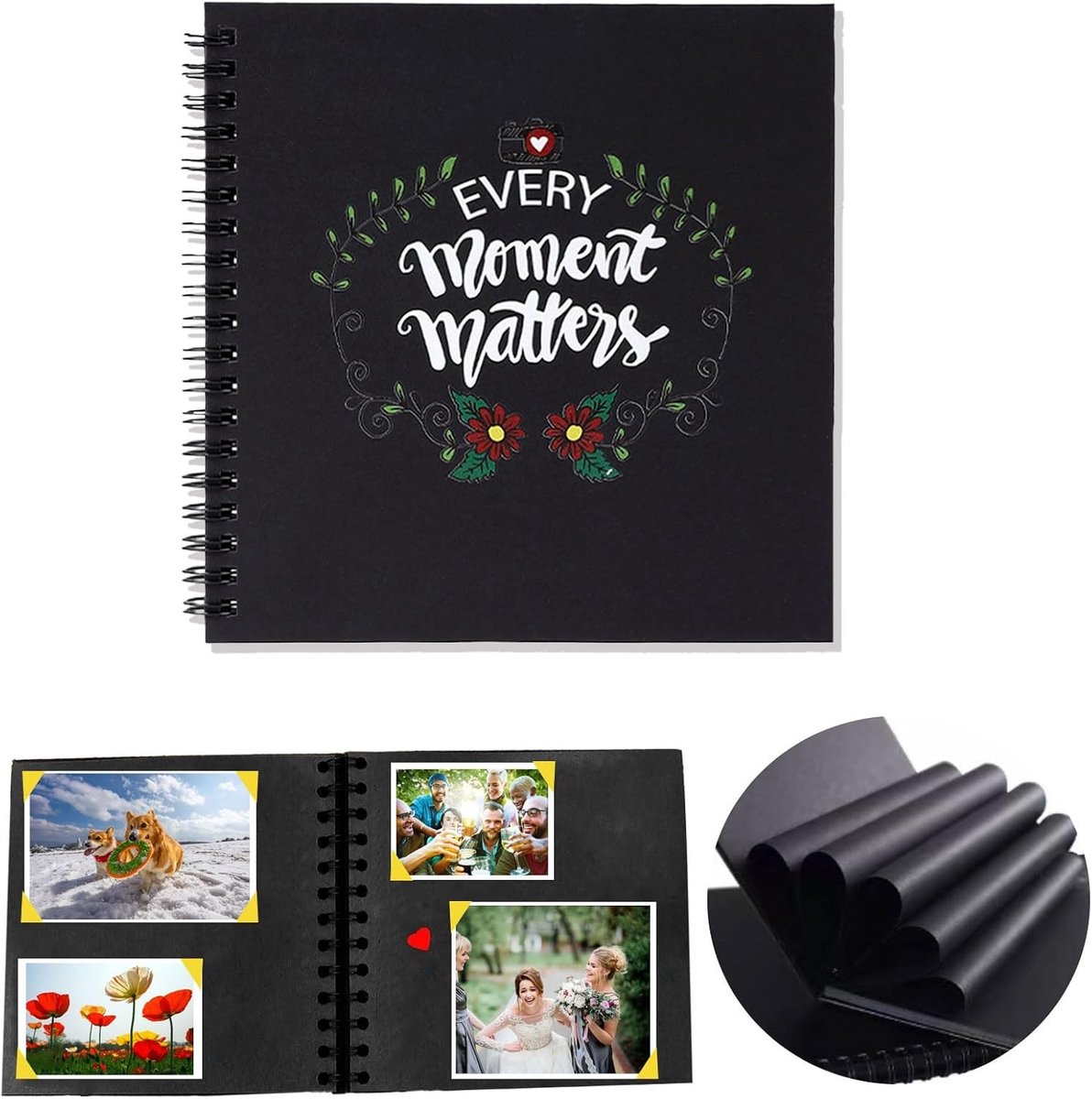 Klein DIY Fotoalbum 17 x 17 cm voor Scrapbooking, Herinneringen en Creatieve Projecten