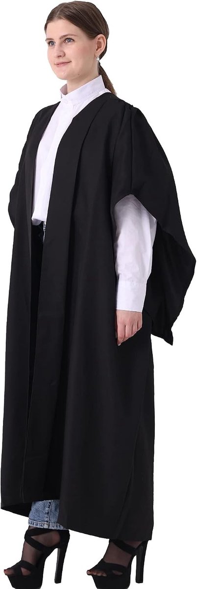 Academische Master Ceremonie Kostuum voor Volwassenen - Zwart, XXL, Afgestudeerde Outfit, Diploma Celebratie, Universitaire Kleding