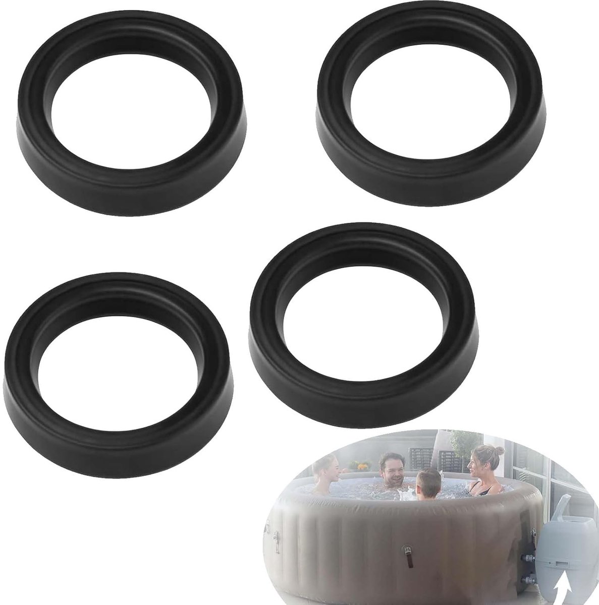 O-Ringen voor Zwembadfilter Systemen – 4 Stuks – Waterdichte Dichtingen voor Sandfilter en Zwembadonderhoud