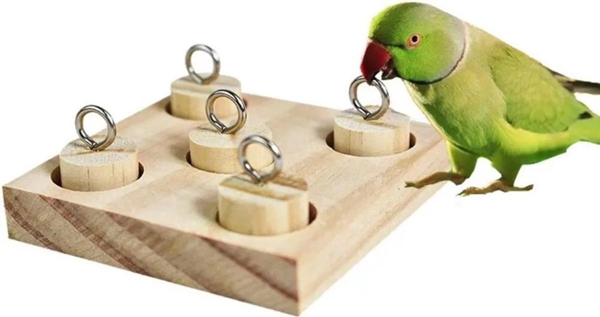 Papegaaienspeelgoed, houten bouwblokken, huisdierbenodigdheden, vogelspeelgoed, boeiend trainingsspeelgoed, interactief leerspeelgoed Geschikt voor papegaaien