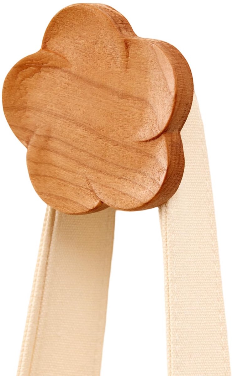 Kapstokhaken muur gemonteerd - houten wandhaken - 8 cm - ideaal voor handdoeken en jassen - ShopVlot