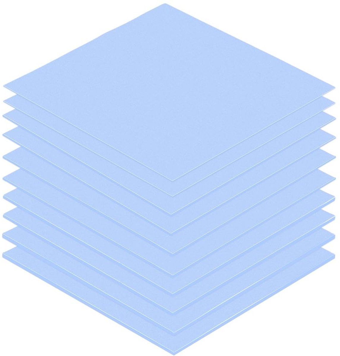 Image of 10 stuks 10 x 10 cm hittebestendige siliconen verwarmingskussens voor laptop CPU, GPU en SSD - koelpad met verschillende diktes 0,3/0,5/1/1,5/2 mm
