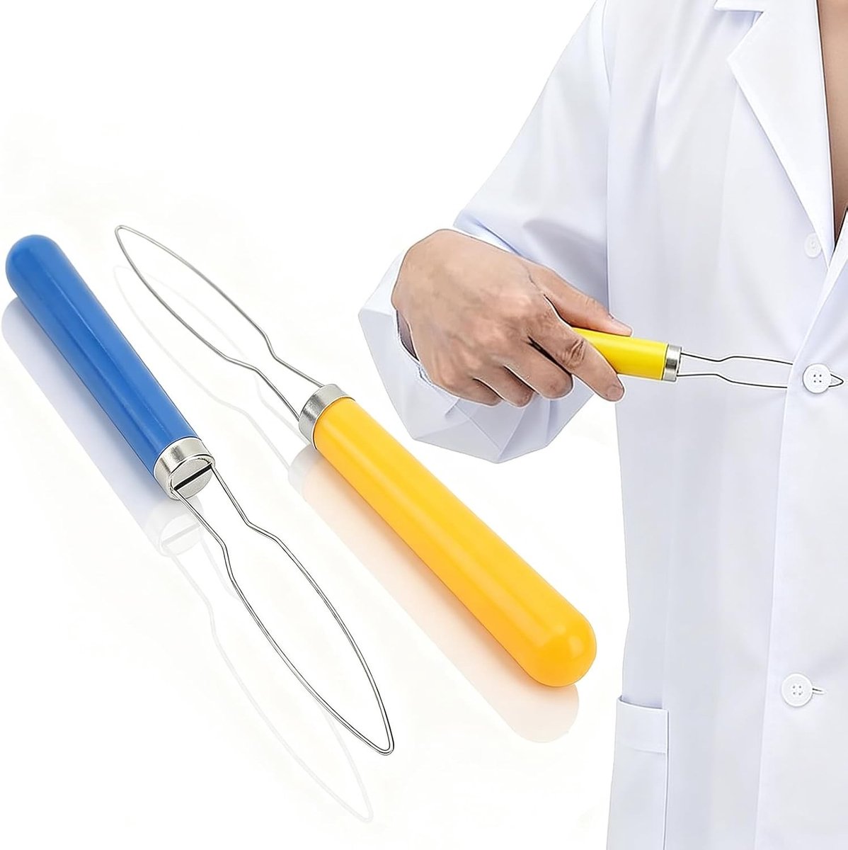 Handige Knophaakjes voor Eenvoudig Aankleden - 2 Stuks met Comfortabele Grip voor Artritis en Onafhankelijk Leven