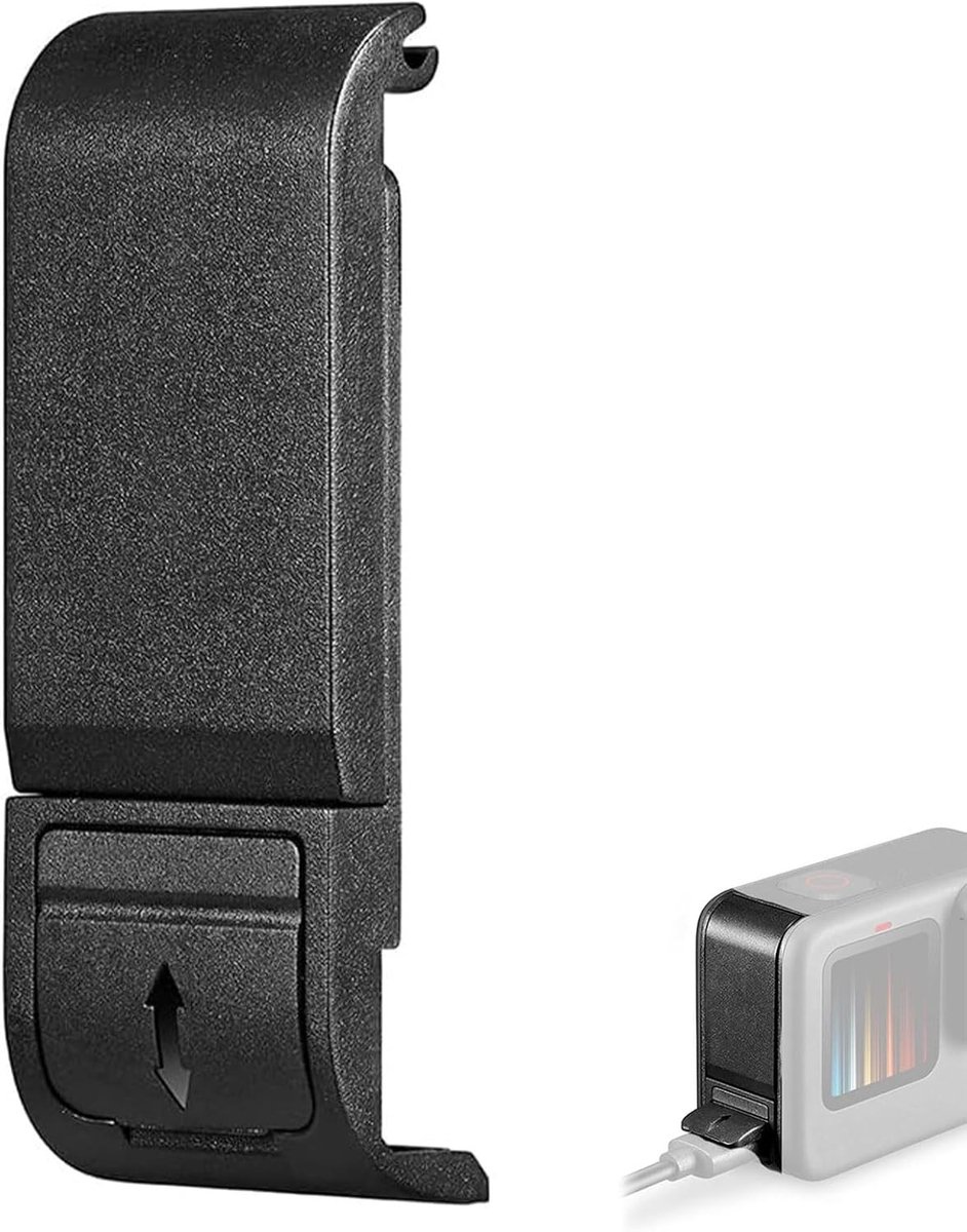 Vervangende Batterijklep voor Sportcamera's met Type C Oplaadpoort, Geschikt voor G0pro 9/10/11/12/13, Duurzame en Afneembare Batterijklep met Bescherming