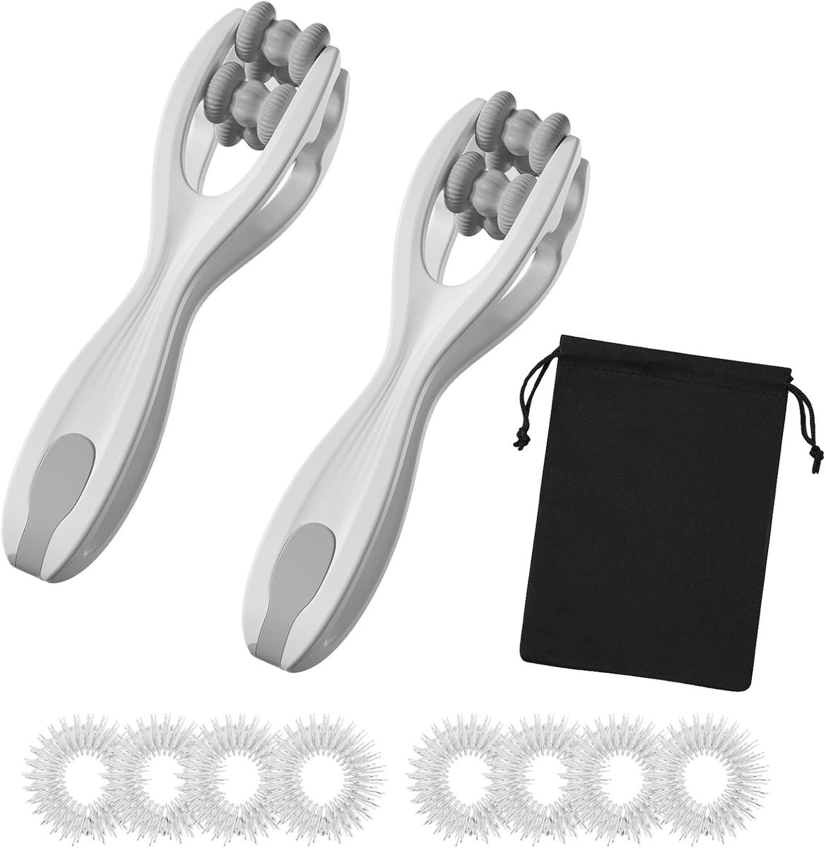 Vingermassageapparaat Set met 2 Vingerrollers voor Stressverlichting en Ontspanning, Handmassage Tool voor Thuisgebruik en Wellness