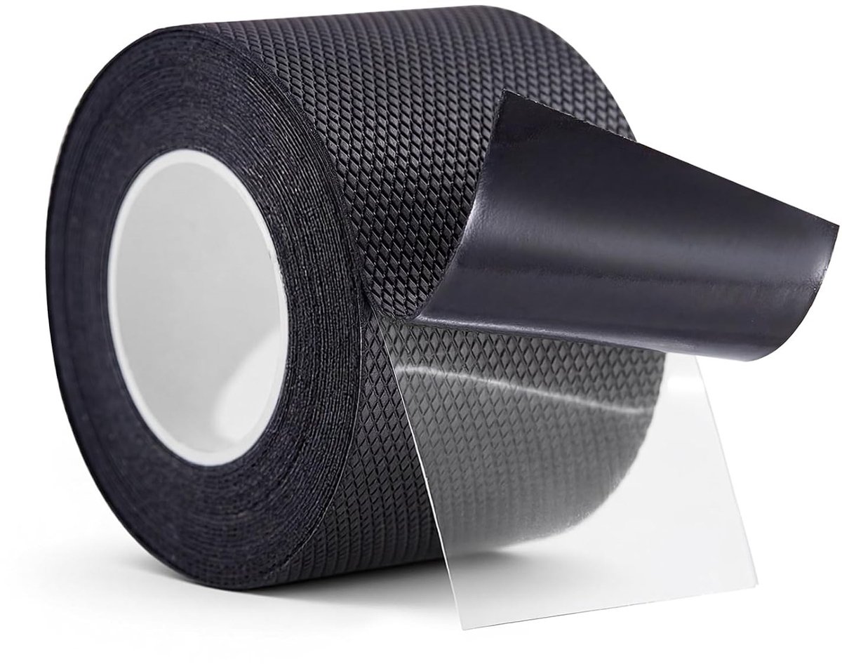 Antislip gripband voor handgrepen en gereedschappen, waterdicht en flexibel, op maat snijden, zwart, 5 cm x 5 m