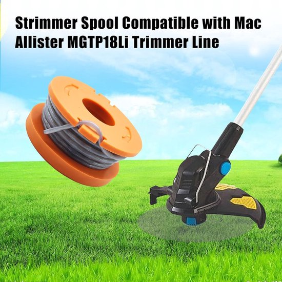 Compatibele Strimmer Spoel voor Mac Allister MGTP18Li, 1.65mm Automatische Voeding, 4 Stuks Trimmerlijn voor Tuinonderhoud — afbeelding 5