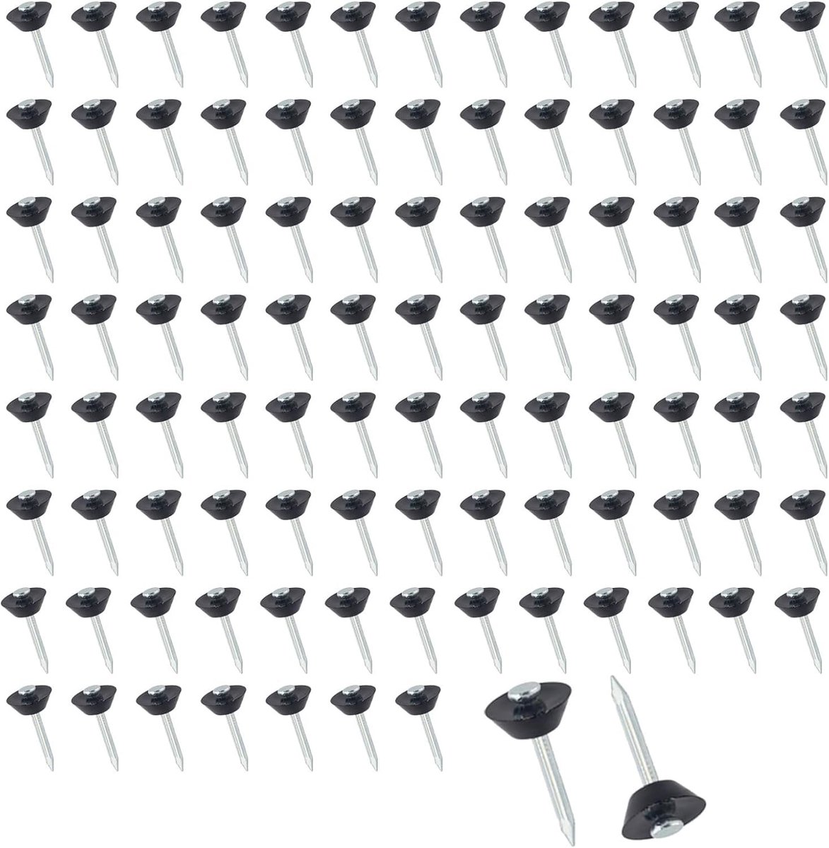 Noppenfolie Bevestigingsspijkers - Kunststof - 3,5 x 25 mm - Met 22 mm Afdichtschijf - Voor Tuin en Bouwprojecten