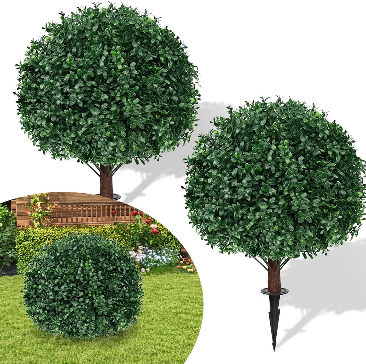 Kunstmatige buxus vormbal - UV-bestendig - decoratieve kunstplant - perfect voor tuin en kantoor - ShopVlot