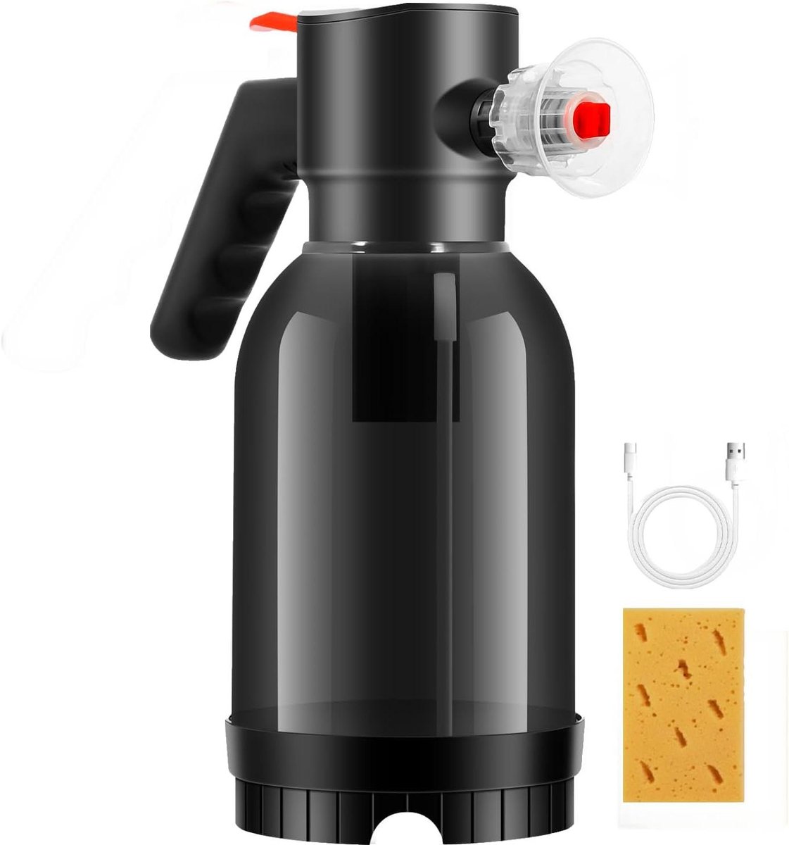 Elektrische schuimsproeier - Draadloze applicator - Auto reinigen - 80 graden ventilator - 2 liter capaciteit - Zwart