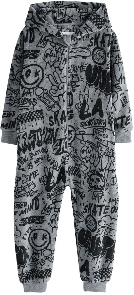 Next - Jongens - Fleece onesie - Grijs