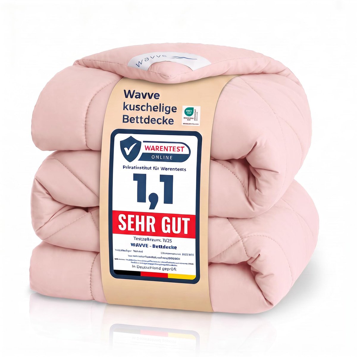 WAVVE Nordico Bedmaat 105/120 cm, voor bedden van 105/120 cm, vezel, 300 g/m², licht, zacht, ademend (200 x 200 cm - ShopVlot