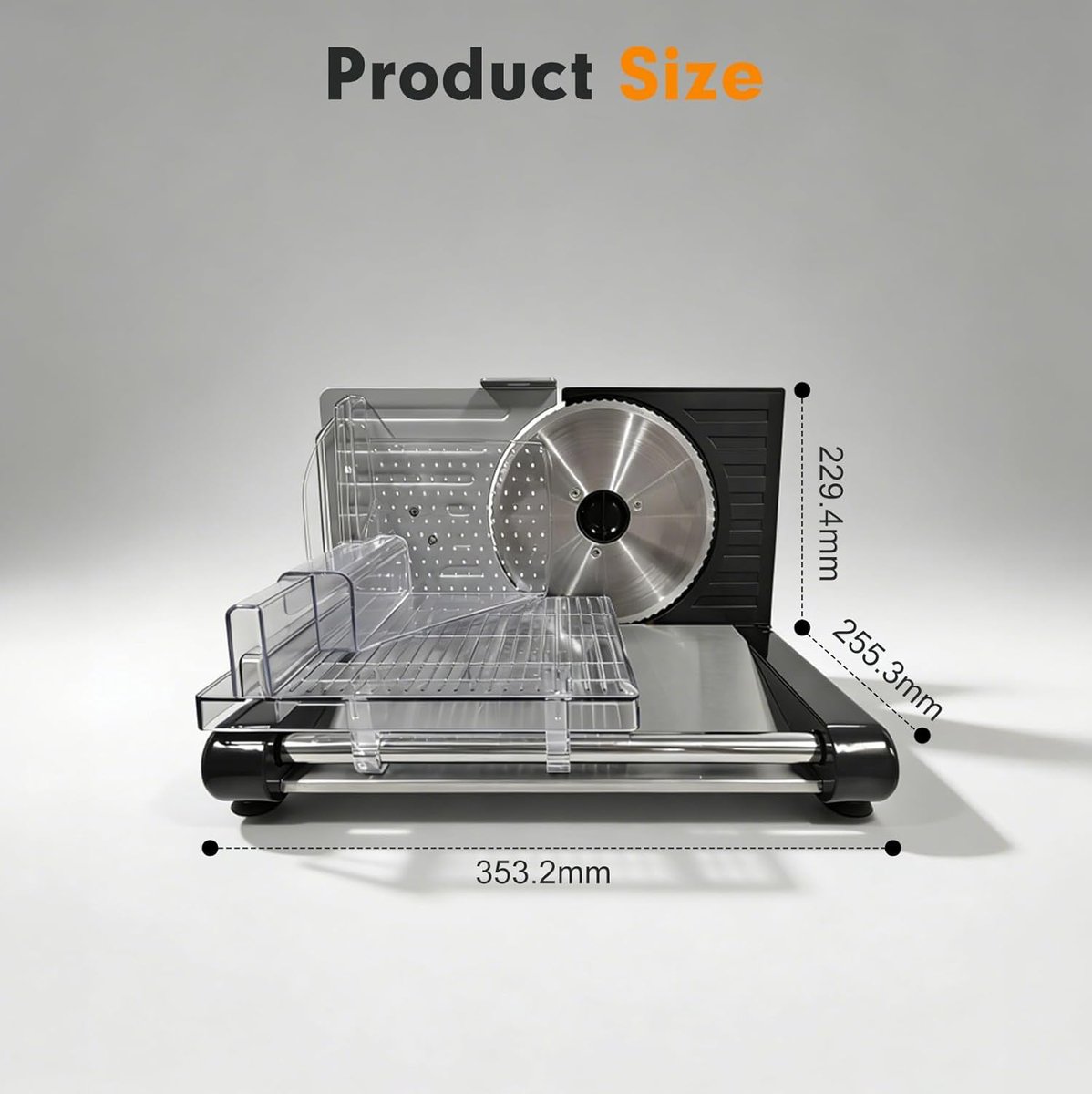 Broodsnijder elektrisch - inklapbaar - verstelbare snijdikte (0-18 mm) - eenvoudig en veilig in gebruik - ShopVlot