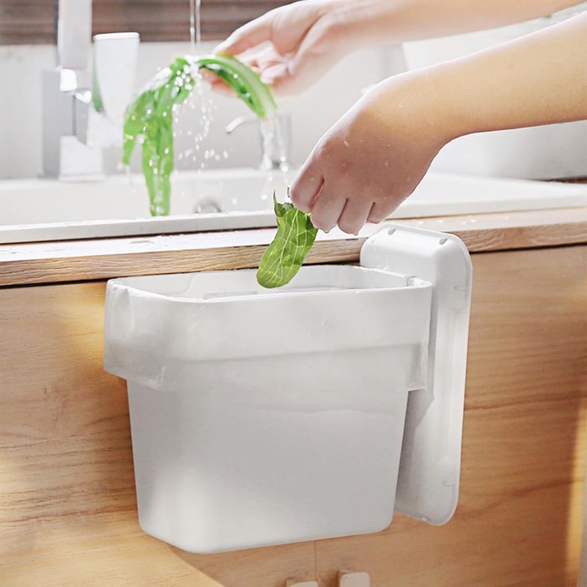 Hanging Compost Bin 2.8 L voor Keuken, Kantoor en Badkamer - Ideaal voor Afvalscheiding en Duurzaam Gebruik
