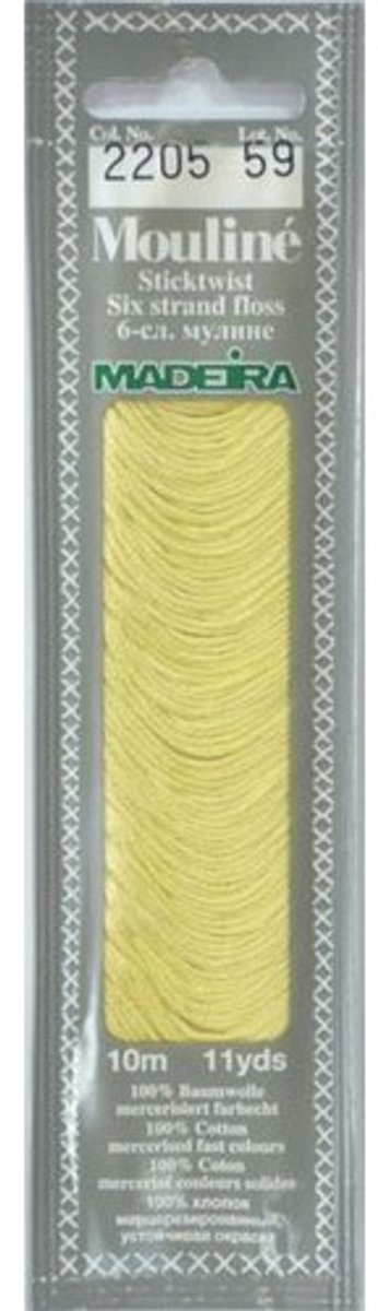 Borduurgaren Madeira Mouline 10 meter 6 draads splijtgaren - bruin mosterd(2205)