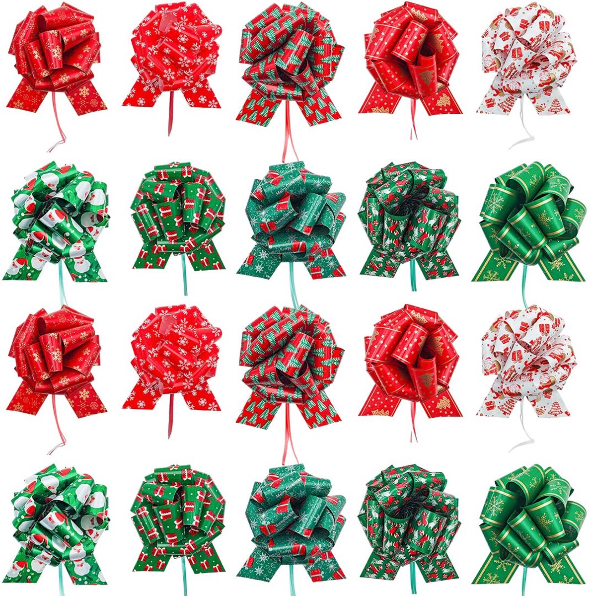 LuLiyLdJ 20 stuks zelfklevende cadeaustrikken, kerstcadeaustrikken, cadeaustrikken - ShopVlot