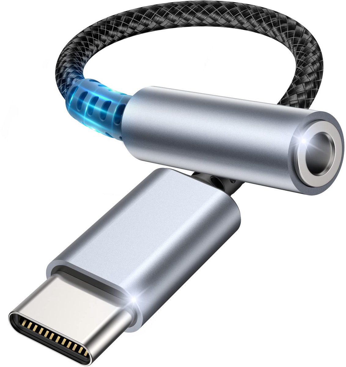 USB C naar 3,5 mm jack adapter - audio-adapter dongle kabel - compatibel met hoofdtelefoons - luister muziek met gemak - ShopVlot