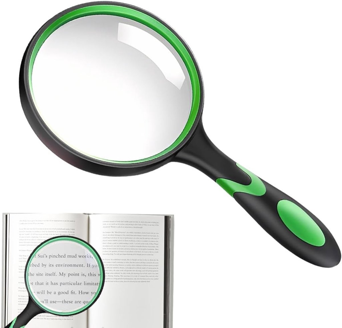 Handloep 50mm van Echt Glas voor Wetenschap, Boeken, Kranten, Insecten en Hobby Observatie - Premium Kwaliteit met Antislip Handvat