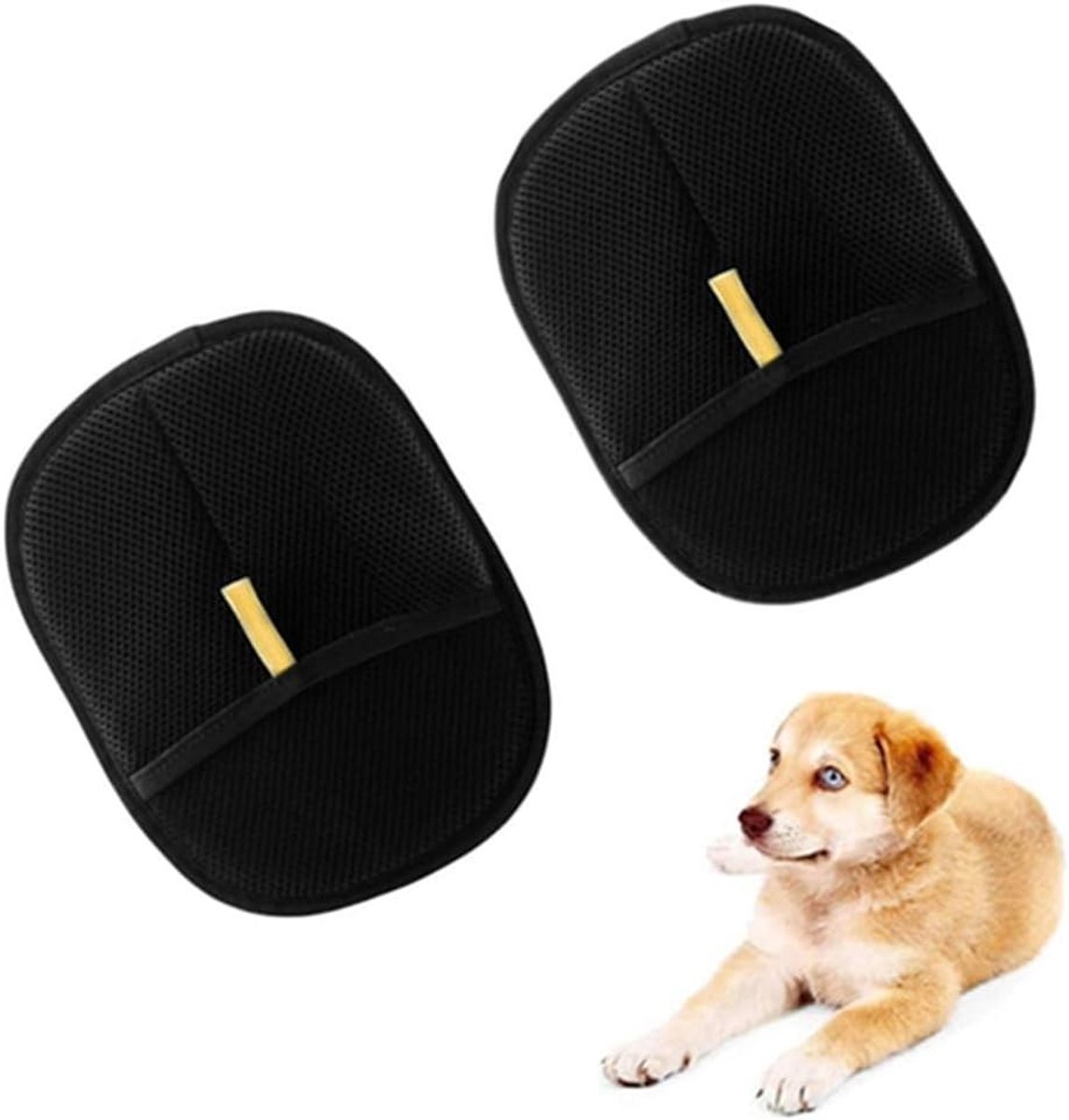 Set van 2 Verwijderingshandschoenen voor Dierenhaar, Herbruikbare en Antistatische Verzorgingshandschoenen voor Honden en Katten, Dubbelzijdig en Effectief