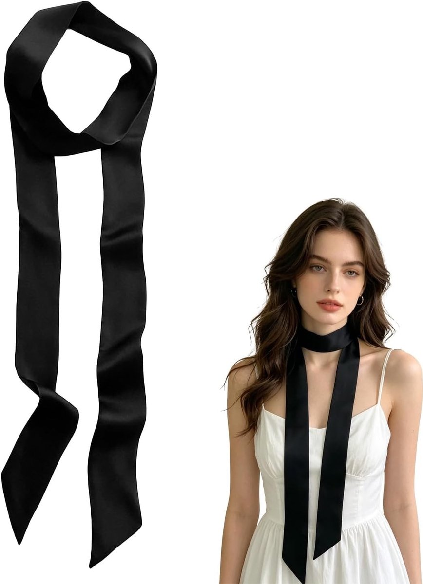 Elegante Sjaal van 195 cm voor Dames, Ideaal als Haarband en Tailleband, Perfect voor Feestdagen en Casual Stijl