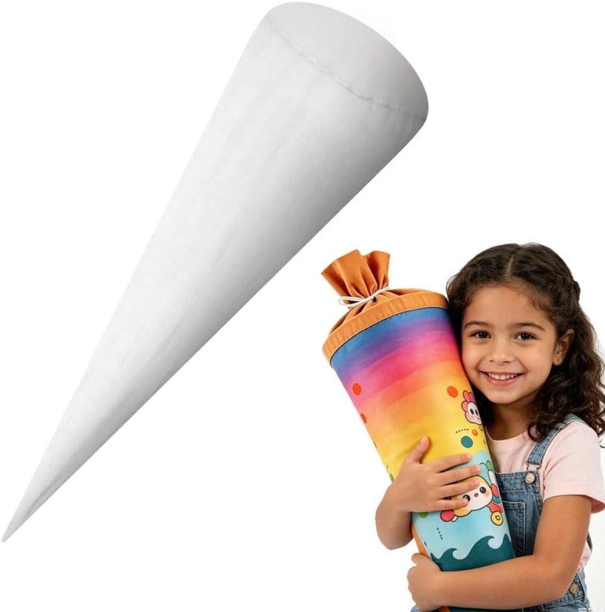 Grote comfortabele schooltas van vulling voor jongens en meisjes, perfect voor de eerste schooldag, 70 cm