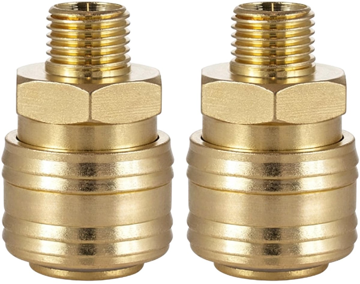 Air Line Connectors 0,6 cm BSP - Euro luchtslang fittingen - perslucht koppeling - ideaal voor compressortoepassingen - ShopVlot
