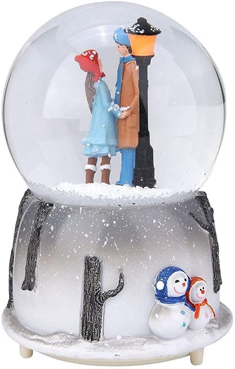 Muziekdoos met Sneeuwbol - Multicolor - 10 x 10 x 12 cm - Milieuvriendelijk Materiaal - Voor Kinderen en Volwassenen