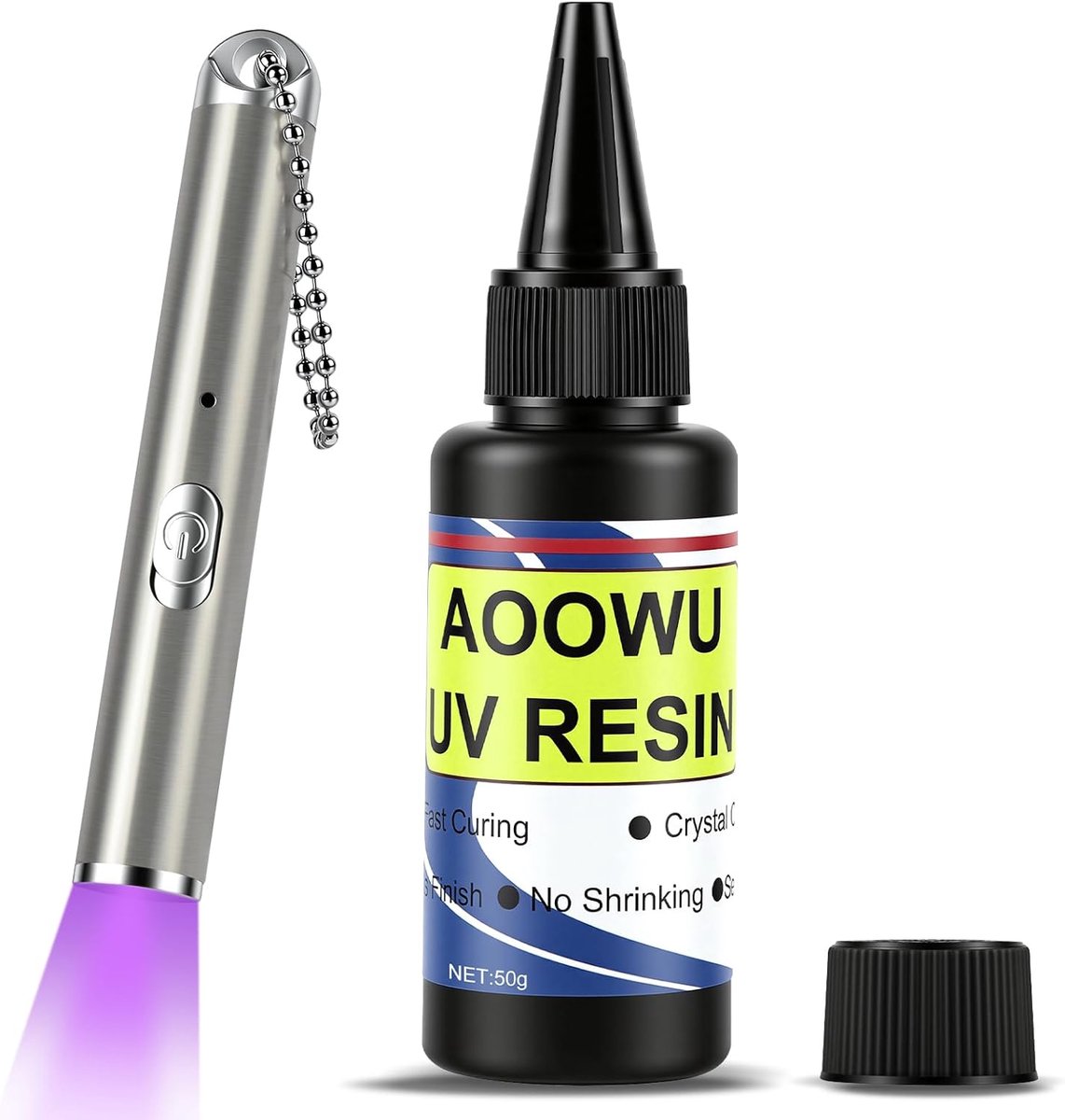 UV-hars-set 50 g - professionele uv-lijm - transparant - ideaal voor reparaties - ShopVlot