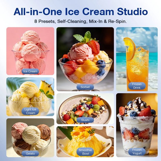 Ijsmachine -Ijscomachine - Ijsco - Ijscoupe - Smoothie - 10 verschillende bereidingsmogelijkheden - Incl. receptenboek — afbeelding 5