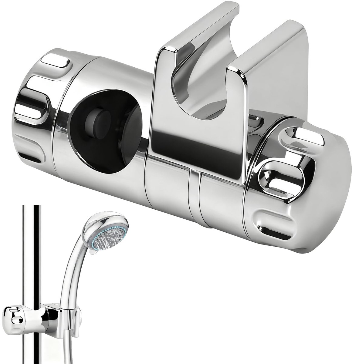 Handdouchehouder 25 mm - verstelbare douchehouder - 360 graden draaibaar - ideaal voor elke douche - ShopVlot