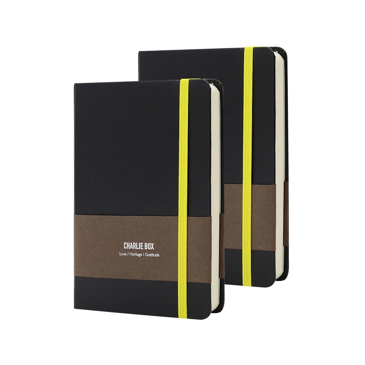 Notitieboek A6 set van 2 - hardcover - 192 pagina's - premium 80 g/m² papier - ideaal voor notities - ShopVlot