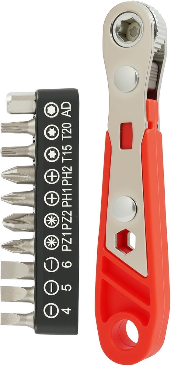 Rechte hoek kruiskopschroevendraaier set - 1/4" PH2 Mini ratelsleutel, hoge koppel omkeerbare offset schroevendraaier met duurzame bits, ideaal voor krappe ruimtes in huis en auto