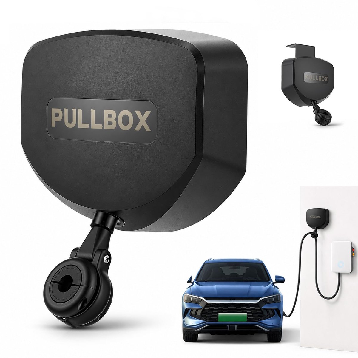 EV oplaadkabel met oprolmechanisme - automatisch zelfvergrendelend - universele PULLBOX kabelhouder - ShopVlot
