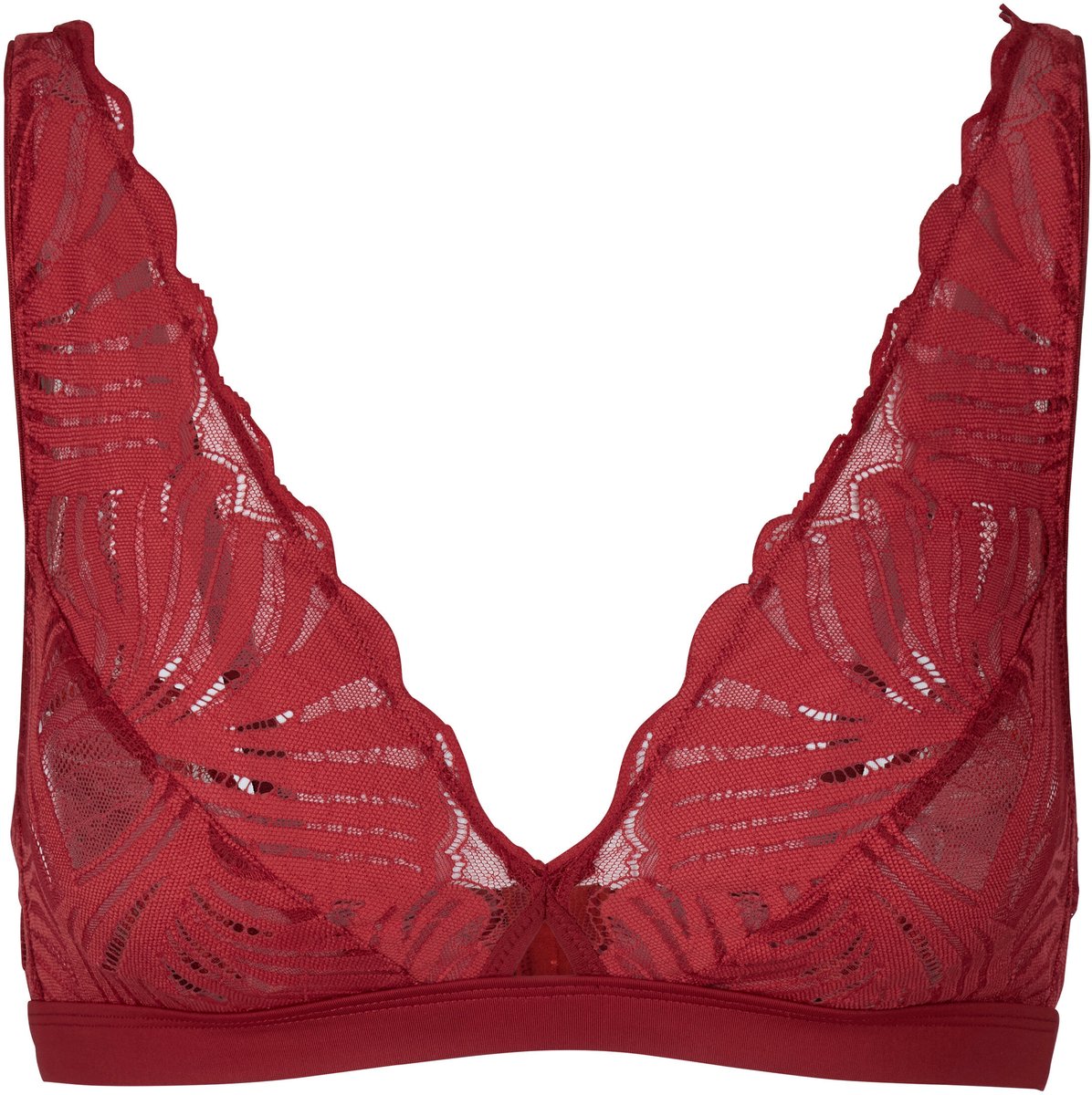 Falke Delicate Touch Triangle met kant functioneel materiaal beha dames rood rood 8318