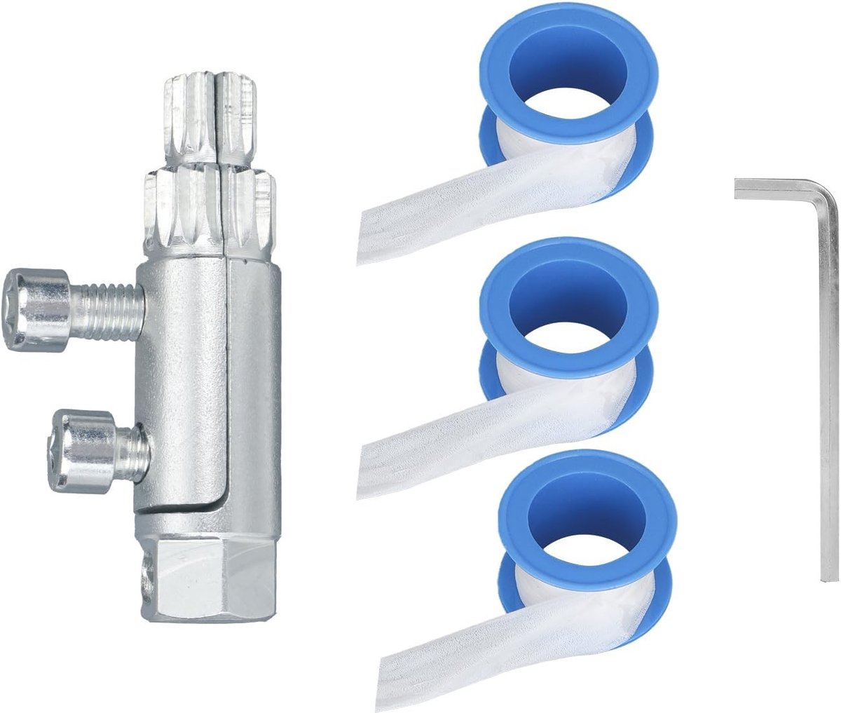Set van Gereedschap voor het Verwijderen van Gebroken Pijpen met Sleutel en 3 Rollen Tape voor 1/2" en 3/4" Pijpen