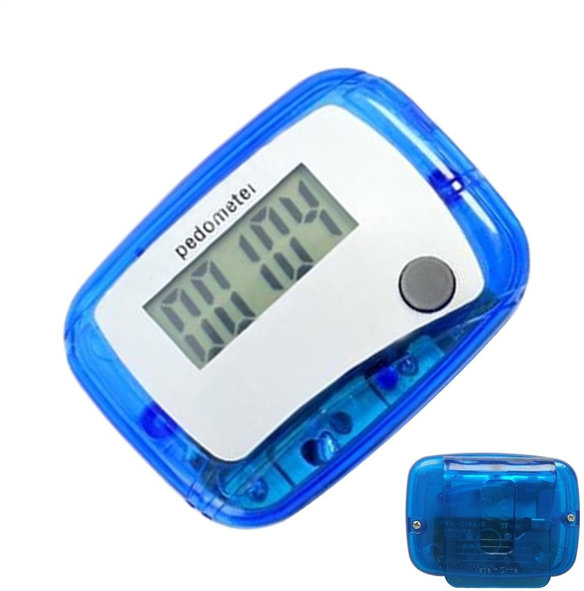 Set van 2 digitale stappentellers Geschikt voor fitness | Stappentellers Geschikt voor senioren, te gebruiken tijdens sporten, wandelen, hardlopen, training en andere activiteiten (blauw)