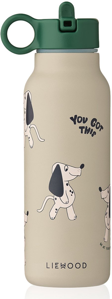 Liewood Falk Water Bottle - Dakota Dog/Mist - 350 ml - Drinkfles
