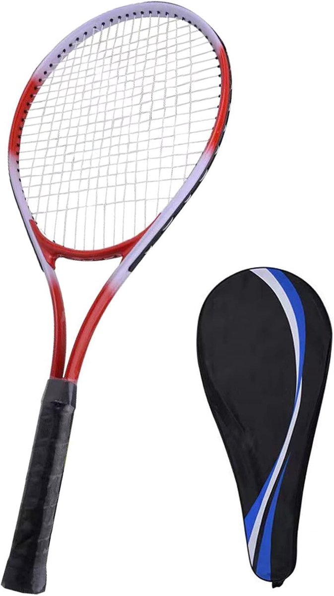 Tennisracket 27 inch voor beginners en volwassenen - Lichtgewicht enkel racket set voor dames en heren met draagtas, ideaal voor recreatief gebruik en training