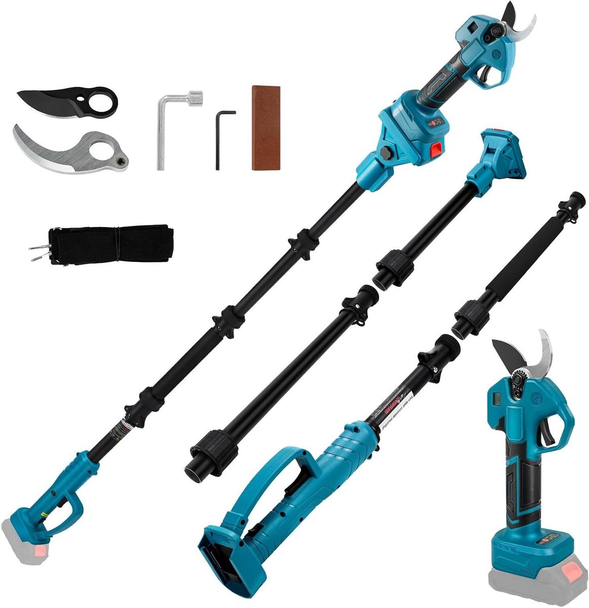 Accu Snoeischaar - Takkenknipper Stang - Tuin Onderhoud - Borstelloze Motor - 35 mm Snijden - Zwart