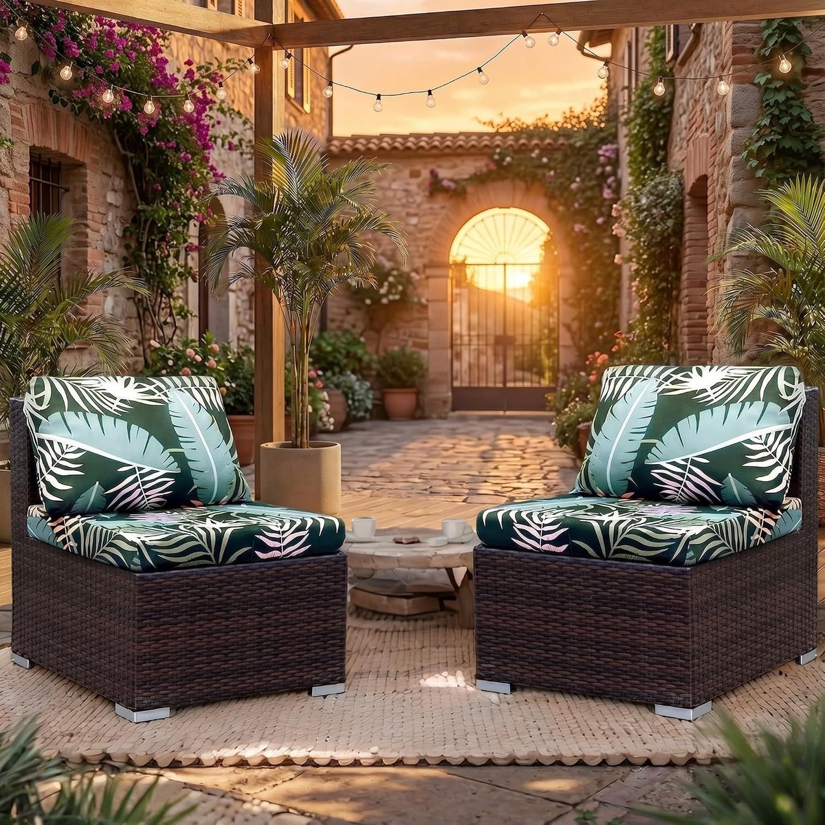 Tuinkussenhoezen 50.8-68.5 cm - Wasbare en duurzame hoezen - Bescherming voor banken en stoelen - ShopVlot