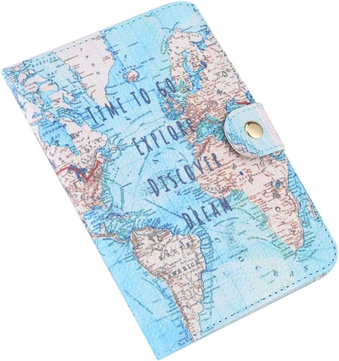RFID passport holder, PU leather wallet with lock for credit cards and documents, card design, travel safety protection - ShopVlot