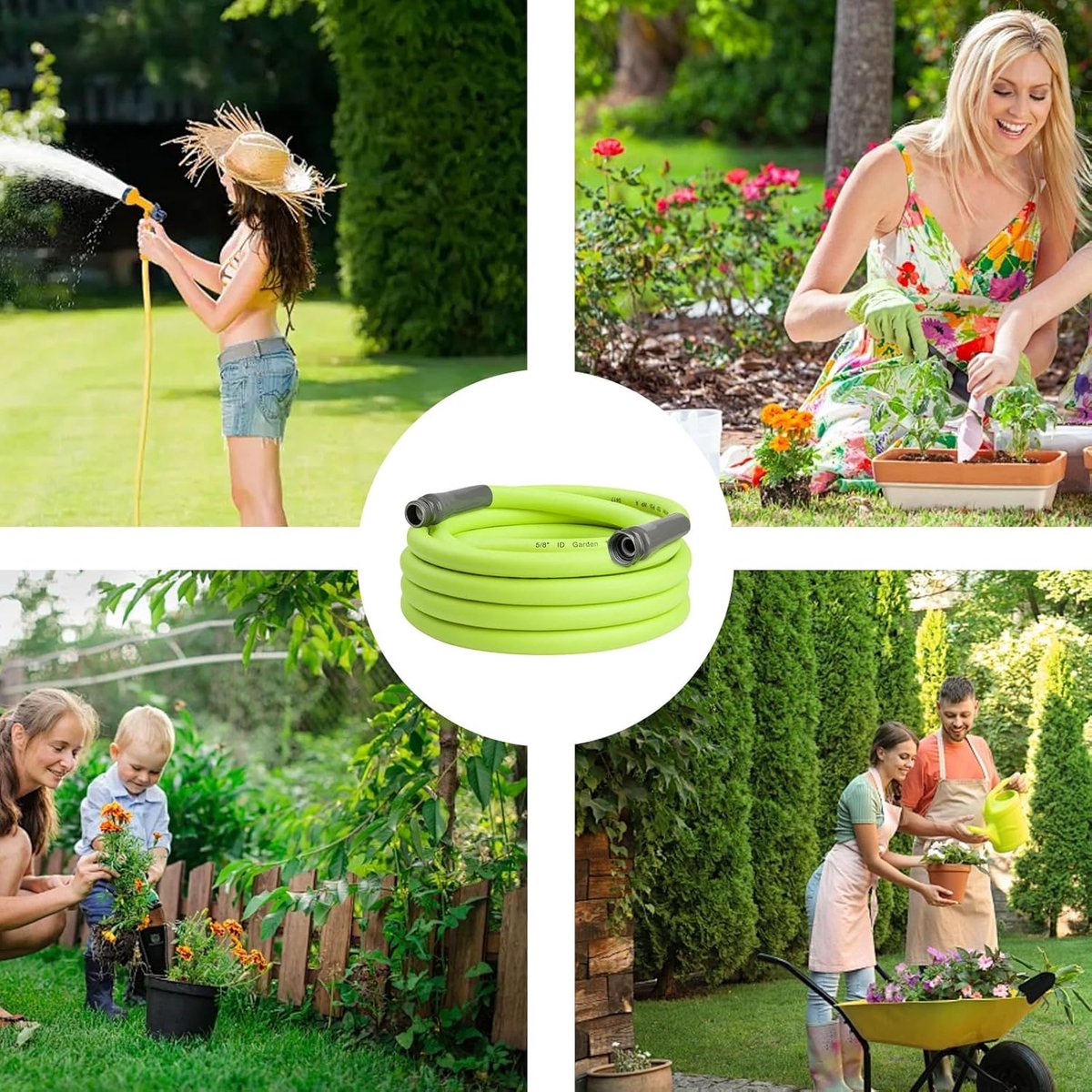 Tuinslang - Flexibele slang - Buiten besproeien - Waterdicht lekvrij ontwerp - 15 meter - Groen – foto 2