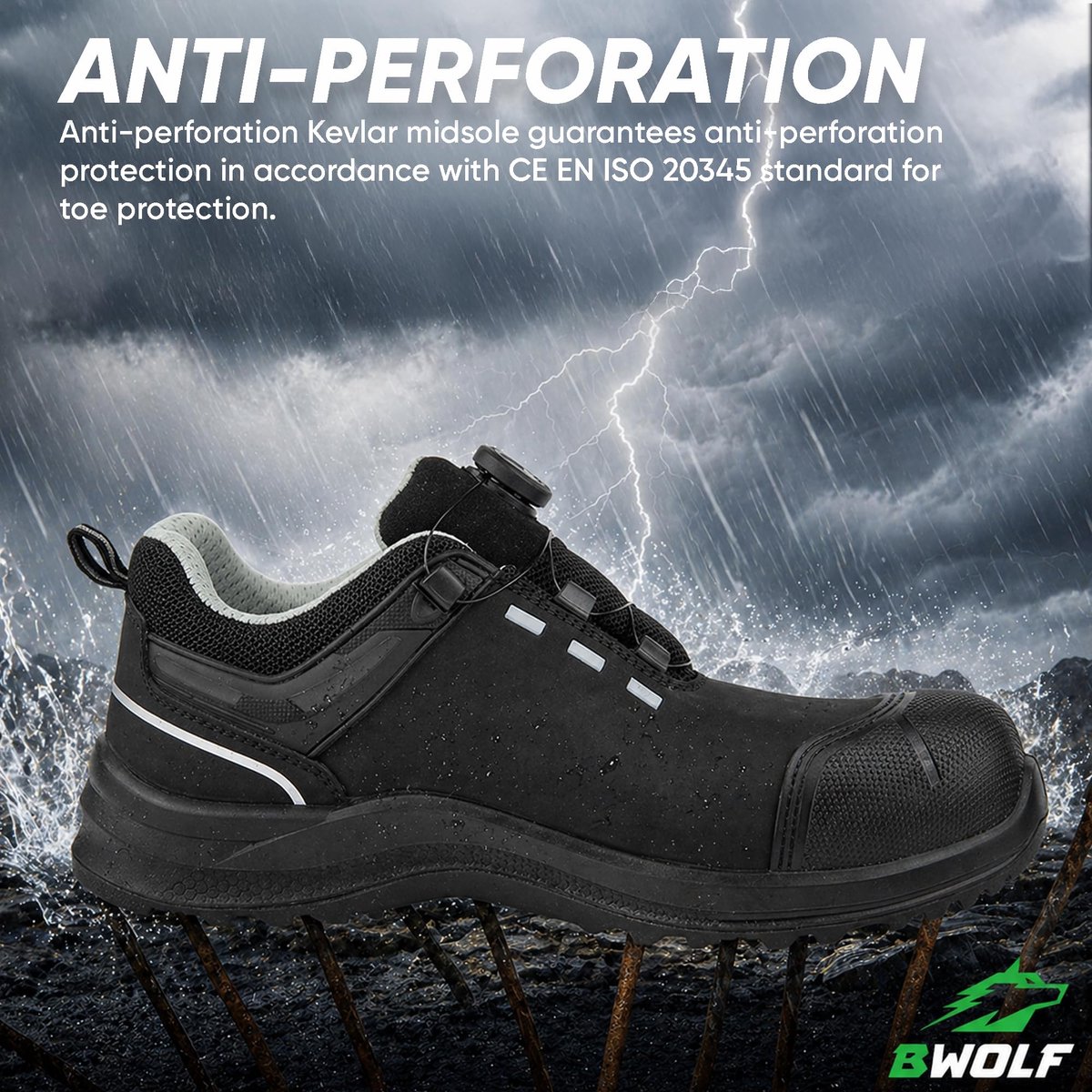 Veiligheidsschoenen S3 43 EU - waterdicht - metaalvrij - lichte bescherming voor dames en heren - SnelShoppen