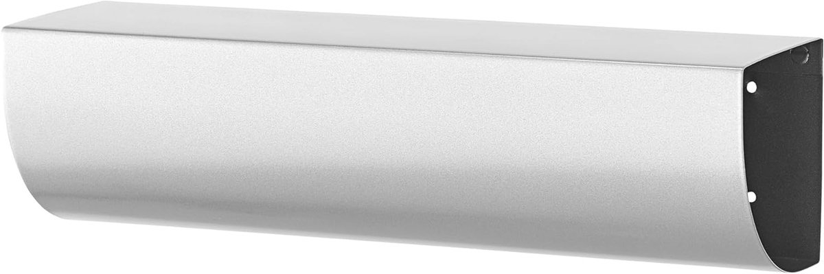 Krantenbox Metaal - Brievenbus Bak - Post Ontvangen - Dubbelzijdig Bruikbaar - 36 cm Breed - Zilver