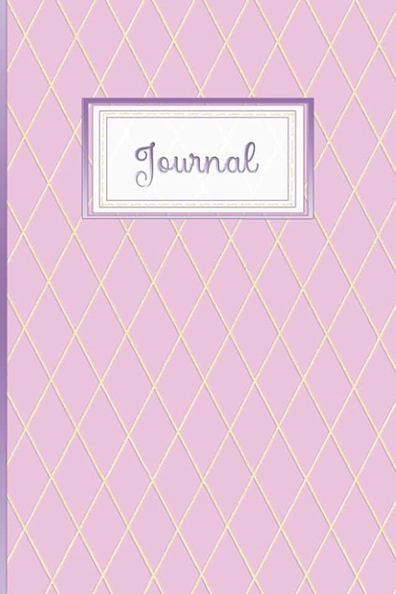 ~ Argyle Dream: Blush: 6x9 Wide Ruled Journal Diary Notebook