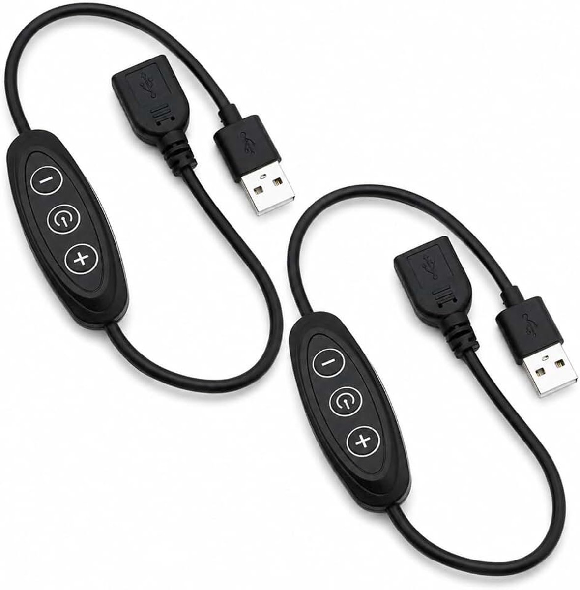 2 stuks USB-led-dimschakelaar met drie knoppen, 5 V, 2 A, geschikt voor ledlampen.