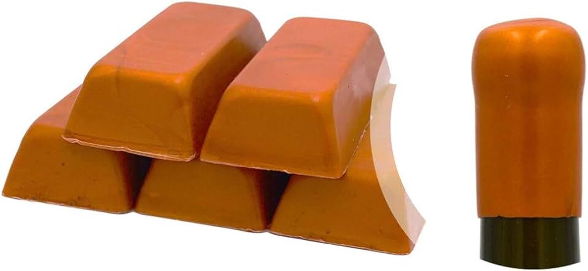 Verpakking schellak brons metallic 500 g of zachte zegelwas voor het verzegelen van wijnflessen, bier, jenever en likeuren (brons)