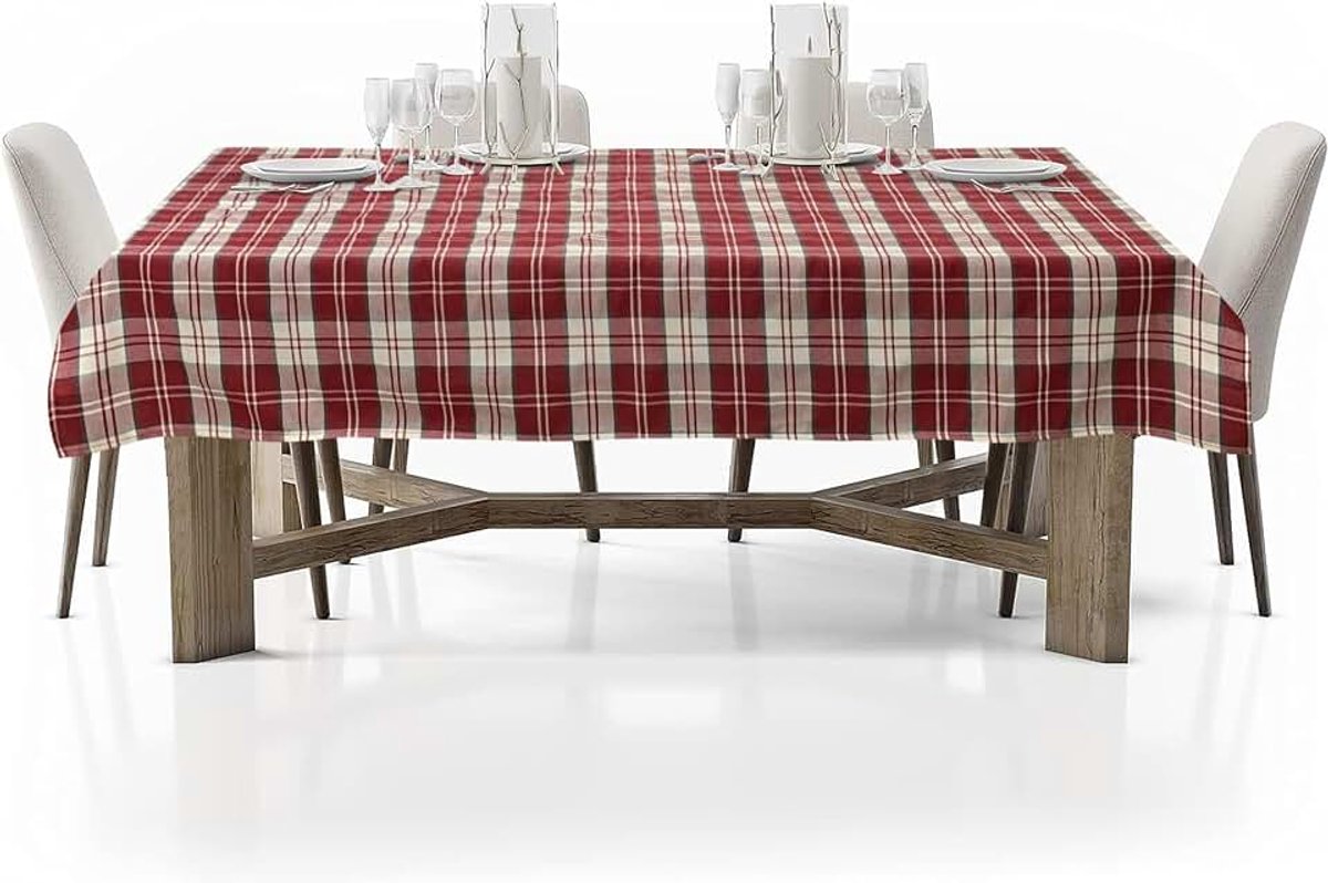 Tafelkleed Kerstmis Maestri Cotonieri Schotse Tartan Tafelkleed 18 plaatsen 6256