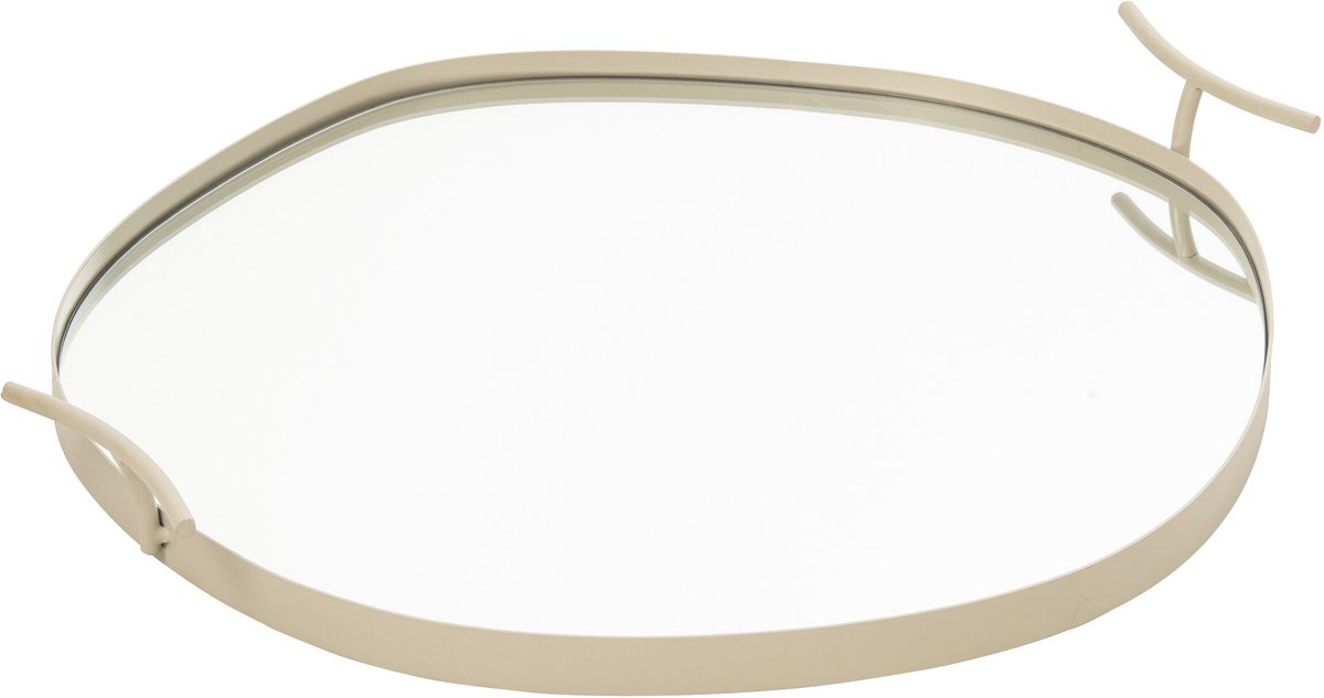 J-Line Spiegelplateau - ijzer - wit - large
