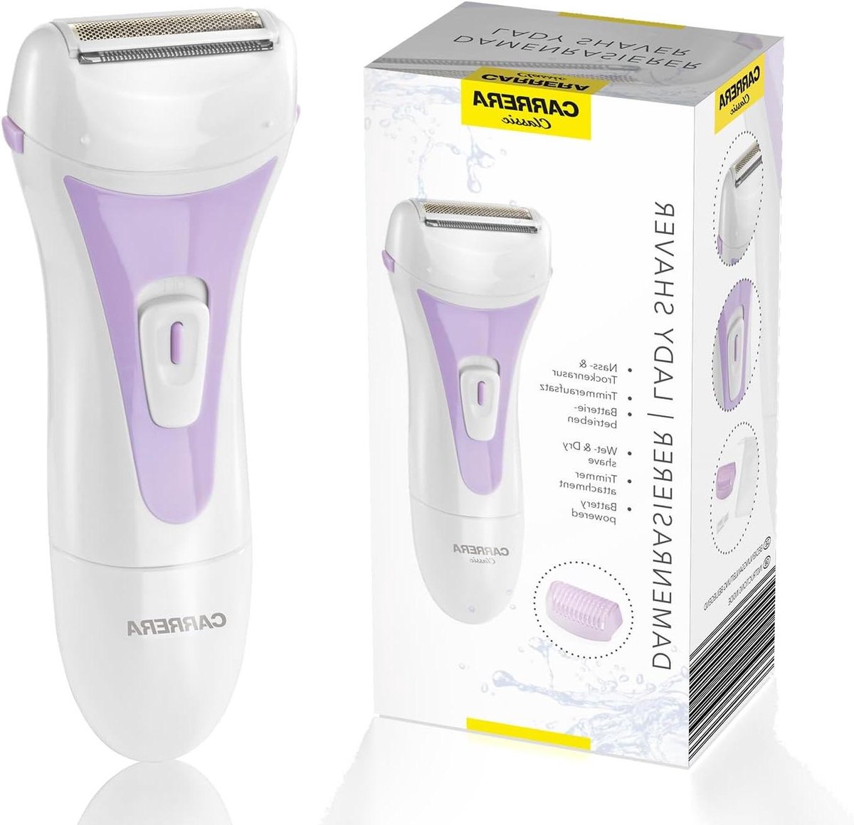 Damesscheermes - Lady Shaver - Huidverzorging - Huidvriendelijk scheren - 175 cm - Wit
